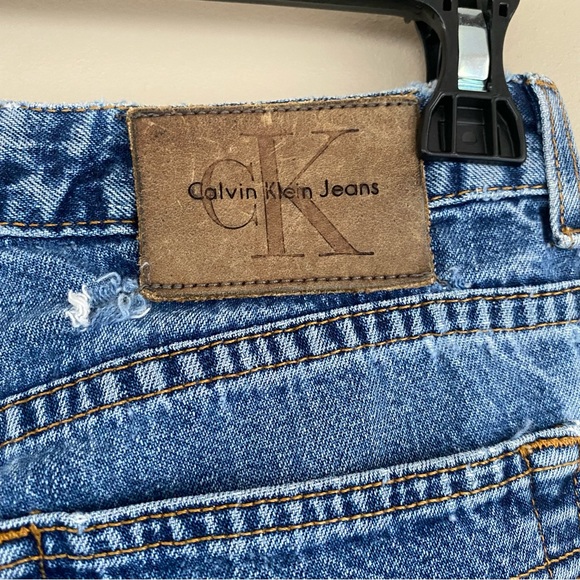 Calvin Klein 90’s Vintage Light Wash Sandblast 21 Flare Jeans Size 7 - Picture 7 of 14